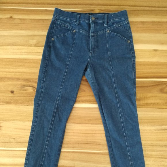 Express High Waist Skinny Jean with Long Seam Details 10R NWOT